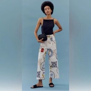 The Colette cropped wide-leg pants by Maeve (Anthropologie) - magic fabric edit